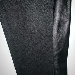 SEXY BLACK COTTON & LEATHER TIGHTS